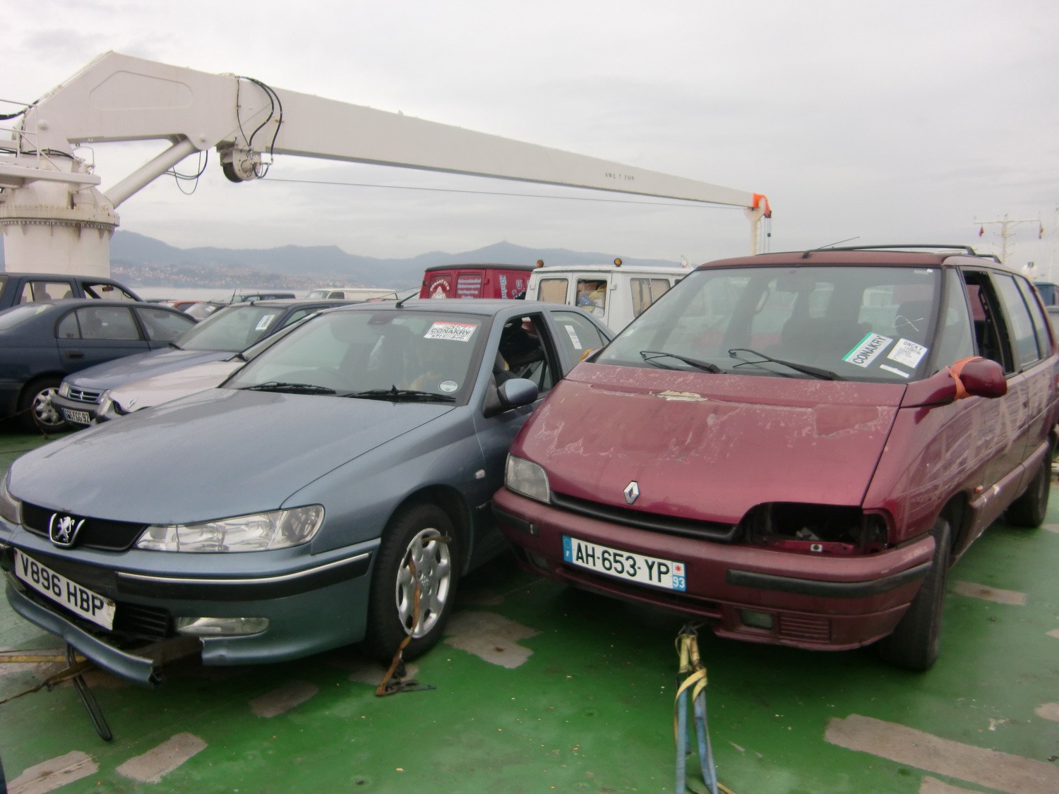 Status of some 2nd hand cars, after we crossed the stormy Gulf of Biscaya
